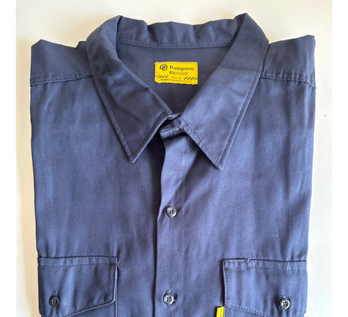 Camisa De Trabajo Hombre Azul,uso Intensivo. Pampero