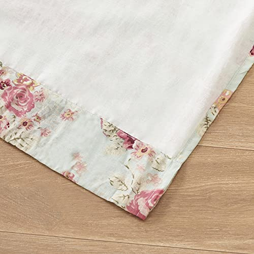 Juego De 2 Paneles De Cortinas 100% Algodón Azul 107x213 Cm