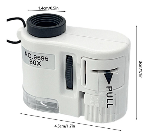 Microscopio Led De Bolsillo Mini Microscopio Con Luz Microsc