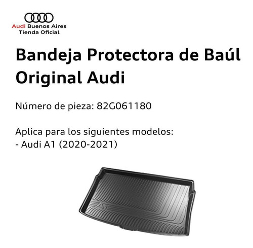 Bandeja Protectora De Baul Original Audi A1