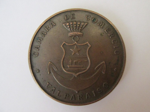 Antigua Medalla Camara Comercio Valparaiso Año 1959 Escasa