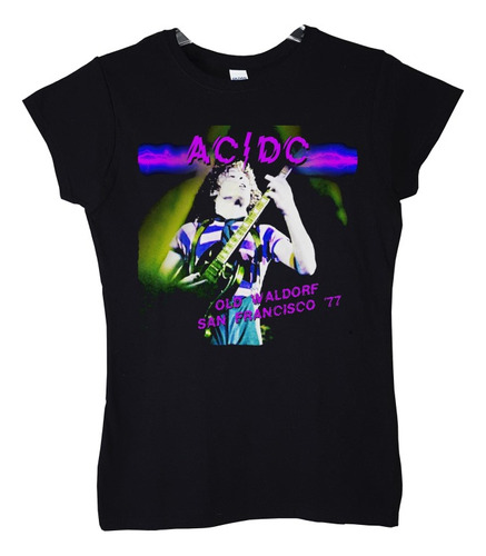 Polera Mujer Acdc Old Waldorf Rock Abominatron