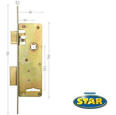 Imagen 5 de 5 de Cerradura Star 720hn | Abelenda Hnos