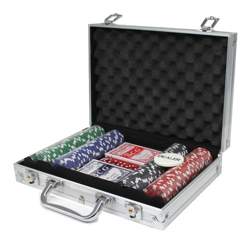 Set De Juego De Poker 200 Fichas Con Maleta De Lujo Deluxe