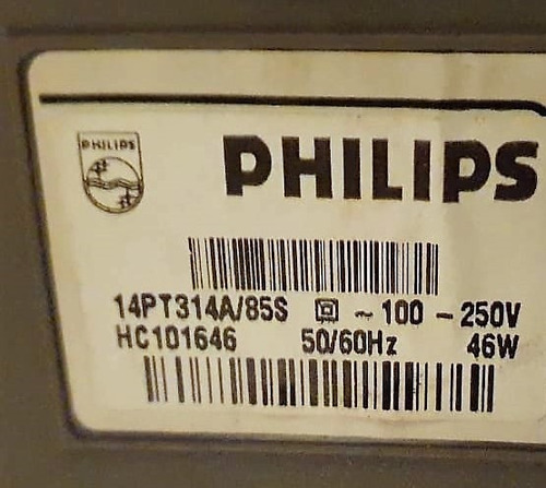 Imagen 3 de 4 de Tv Philips 14' Pt314a Tradicional Para Reparar O Repuesto