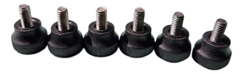Manípulo Botão Plástico/inox Macho M6x10mm Ext20mm C/10pçs