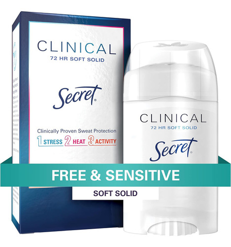 Desodorante Secret Clinical Smooth Solid Hipoalergenico 45gr Fragancia Fresco