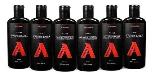 Fardo De Shampoo Para Barba Alfa Look's Prime C/ 6 Uni