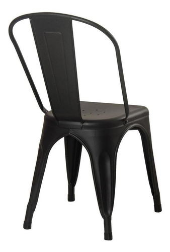 Silla Tolix Iron Industrial Steel Loft Metal Gourmet Colors, color del marco de la silla: negro