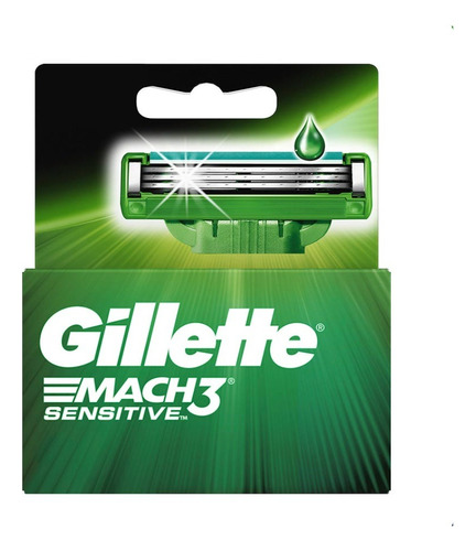 Cartuchos Para Afeitar Gillette Mach3 Sensitve 2 Unidades
