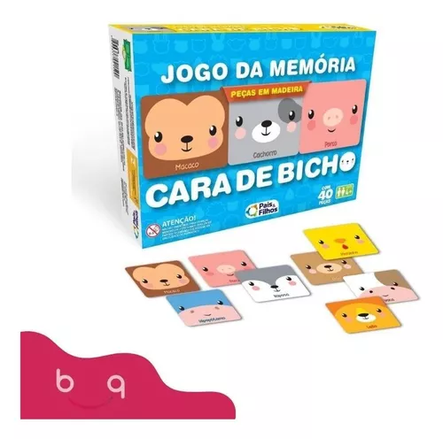 Jogo da Memoria Fazenda em Madeira 40 Peças Stalo