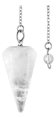 Péndulo De Cristal De Cuarzo Transparente Natural Manifo...