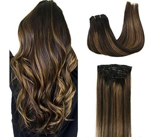 Googoo Extensiones De Cabello Humano Con Clip De Cabeza Comp