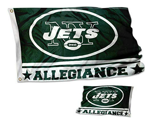 Wincraft New York Jets Bandera De Lealtad Doble Cara