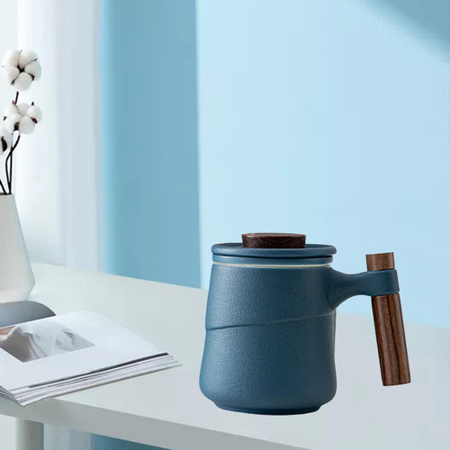 Taza / Taza De Cerámica Del Té Del Estilo Japonés Azul
