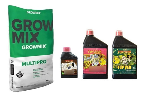 Grow Mix Multipro 80 Lt  Top Crop Deeper 250 Veg  Bloom 1 Lt