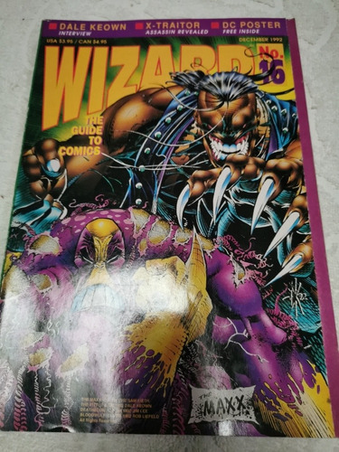 Revista Wizard La Guía De Los Cómics Número 16 Diciembre 92