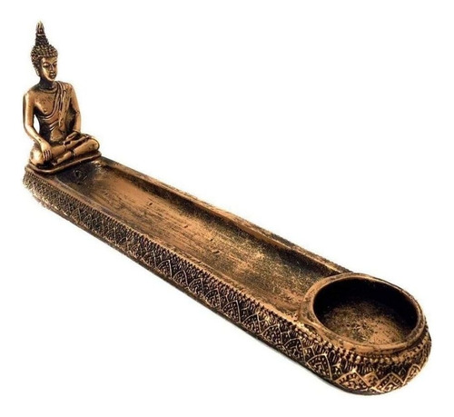 Incensário Buda Tibetano Dourado
