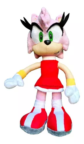 Boneca De Pelúcia Amy Rose Da Turma Do Sonic 35 Cm