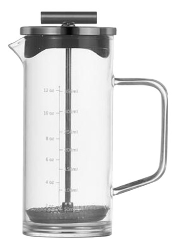 French Press 12oz Acero Inoxidable Filtro Vidrio Resistente