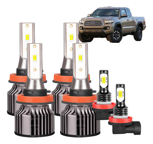 Kit De 6 Faros Led Y Faros Antiniebla Para Toyota Tacoma 201