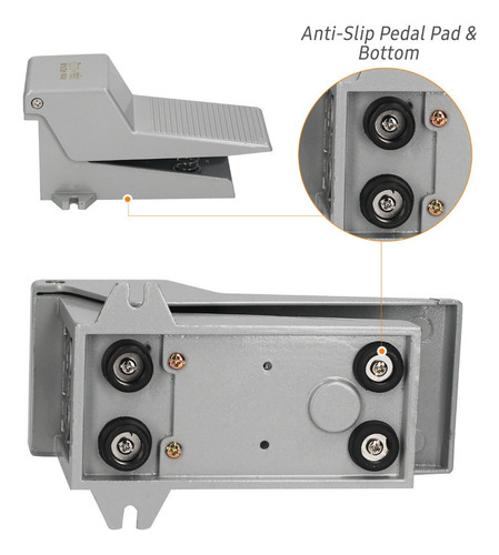 Pedal Neumático De 5 Vías Y 2 Posiciones 1/4 In