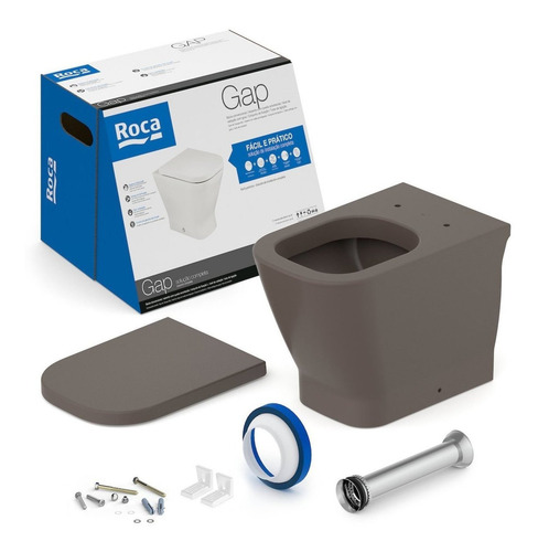 Vaso Sanitário Vaso Convencional Roca Gap Roca Café Fosco