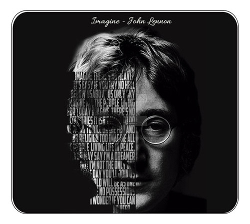 Mouse Pad Estampados John Lennon Imagine Musica Discos 428