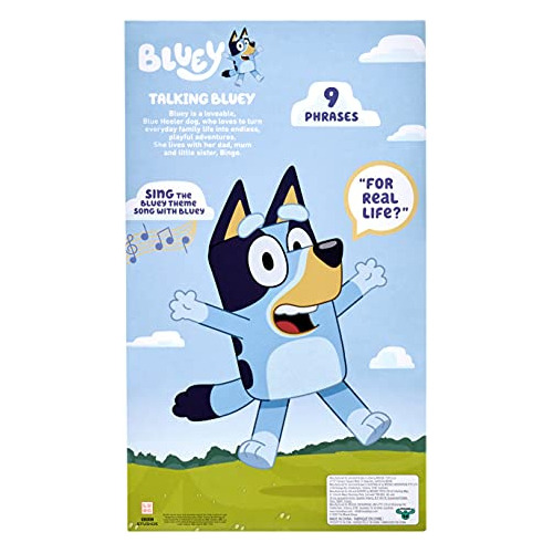 Bluey - Peluche Parlante De 13 Pulgadas, Interactivo, Canta,