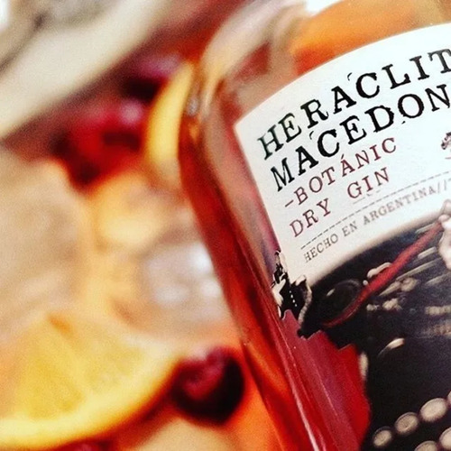 Imagen 2 de 7 de Gin Tonic Gin Heraclito Macedonio Botanic Dry 750ml Tragos