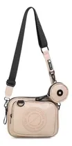Comprar Bandolera Urban Pulse Chimola Cb86 Acabado De Los Herrajes Vison Color Visón Correa De Hombro Negro Diseño De La Tela Liso