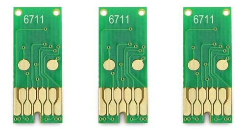 3 Chip De Tanque Para Epson T6711 T6710 Wf7620 Wf7720 L1455