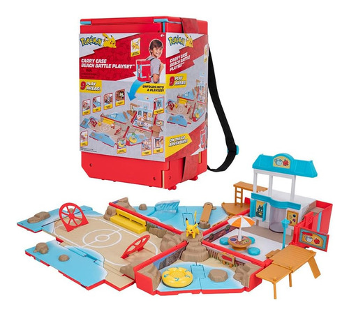 Set De Juego Pokémon Carry Case Beach Battle - Transferencia