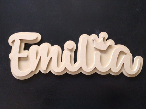 Letras Unidas  En Bruto Mdf (sin Color, Trabajo Cnc)