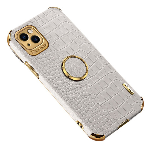 Funda De Piel Con Estampado De Cocodrilo Para iPhone 14 Pro