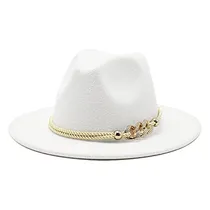 Comprar Sombrero De Fieltro De Ala Ancha Con Cinturón De Anillo