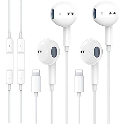 2 Packs-apple Earbuds Para iPhone Headphones Wired Earphones