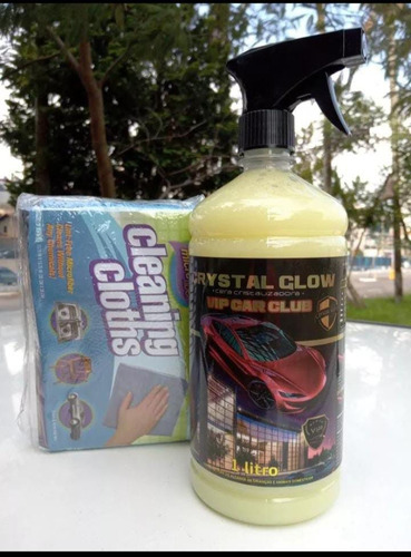 Crystal Glow Cera Cristalizadora 1 Litro+2 Panos Microfibra