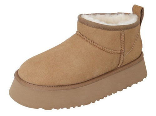 Botas Nieve Cortas Felpa Mujer Zapatos Plataforma Invierno