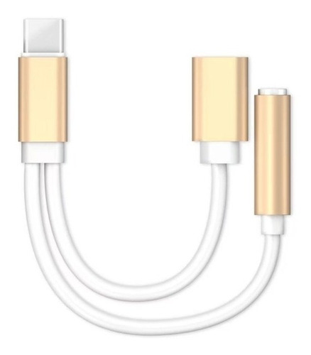 Cable Usb Tipo C 2 En 1 Mini Plug 3,5mm Y Tipo C Hembra
