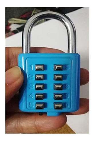 Candados Para Asegurar Un , Mxsuc-003, 3pzas, 10 Tecl Color Azul