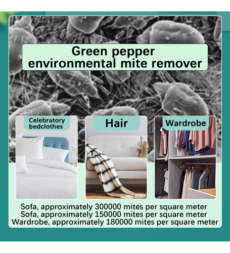 Ropa De Cama C Sin Ácaros En Aerosol De Pimienta Verde, 300