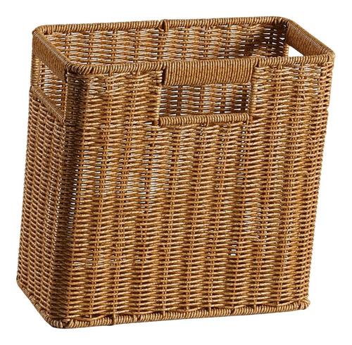 Cesta Rectangular Tejida Para Periódicos De 30 Cm X 14 Cm X