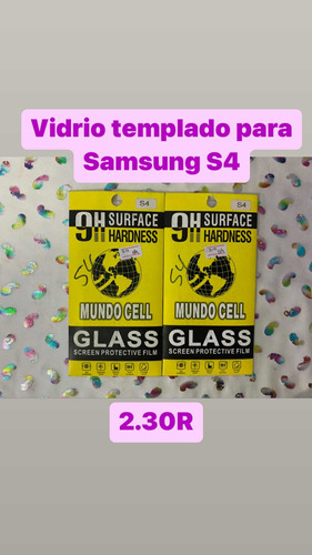 2.30 Protector De Pantalla Samsung S4 Vidrio Templado