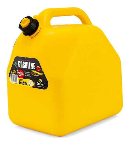 Bidon Driven Combustible 20l Amarillo Con Pico Auto Moto ...