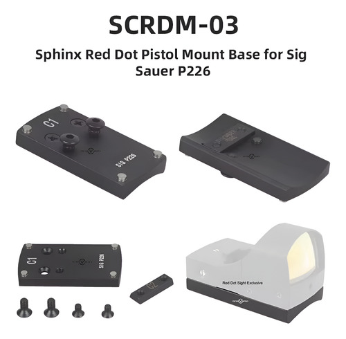Base De Mira Holográfica Pistola Sphi Base Sig Sauer P226