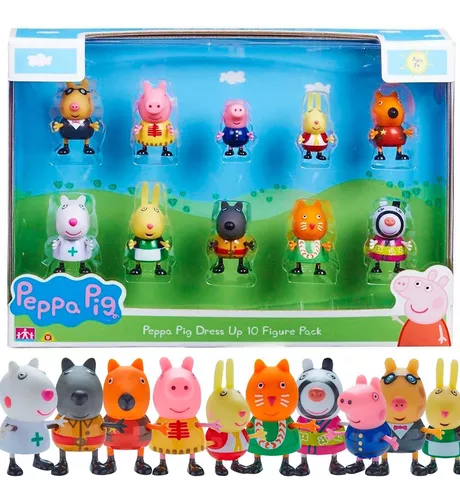 Casinha Da Peppa Pig Com Jardim Brinquedo Com Bonecos - Dtc