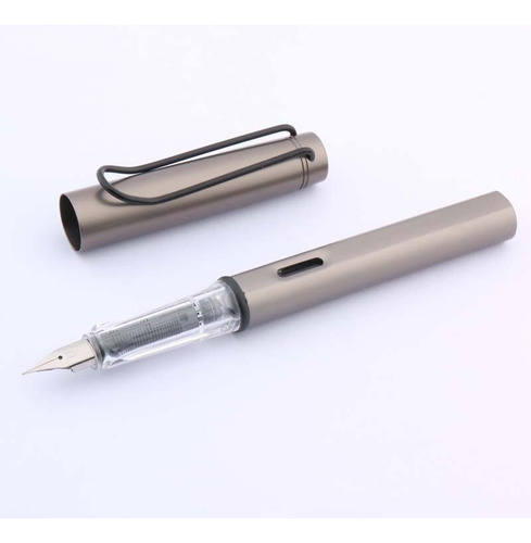 Pluma Fuente Aluminio Tipo Lamy Al-star + Conv + 2 Cartuchos