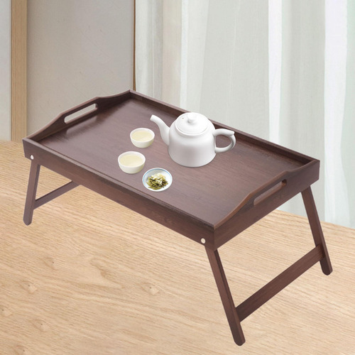 Bandeja De Cama De Madera, Mesa Para Comer Con Asas, Patas