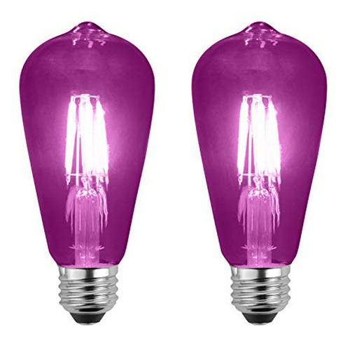 Focos Led - Sleeklighting Led 4watt Filament St64 Purple Col